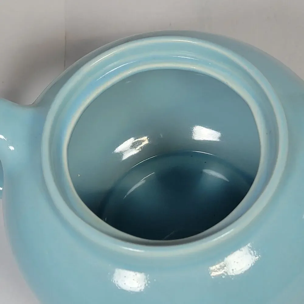 MCM Retro Cronin Cameron Pottery Blue Tulip Teapot Lid Vintage 3-Cup Cottagecore